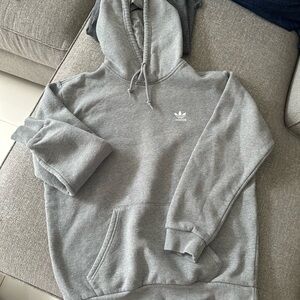 Adidas Gray Sweatshirt Comfortable Cotton Blend